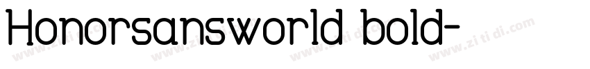 Honorsansworld bold字体转换